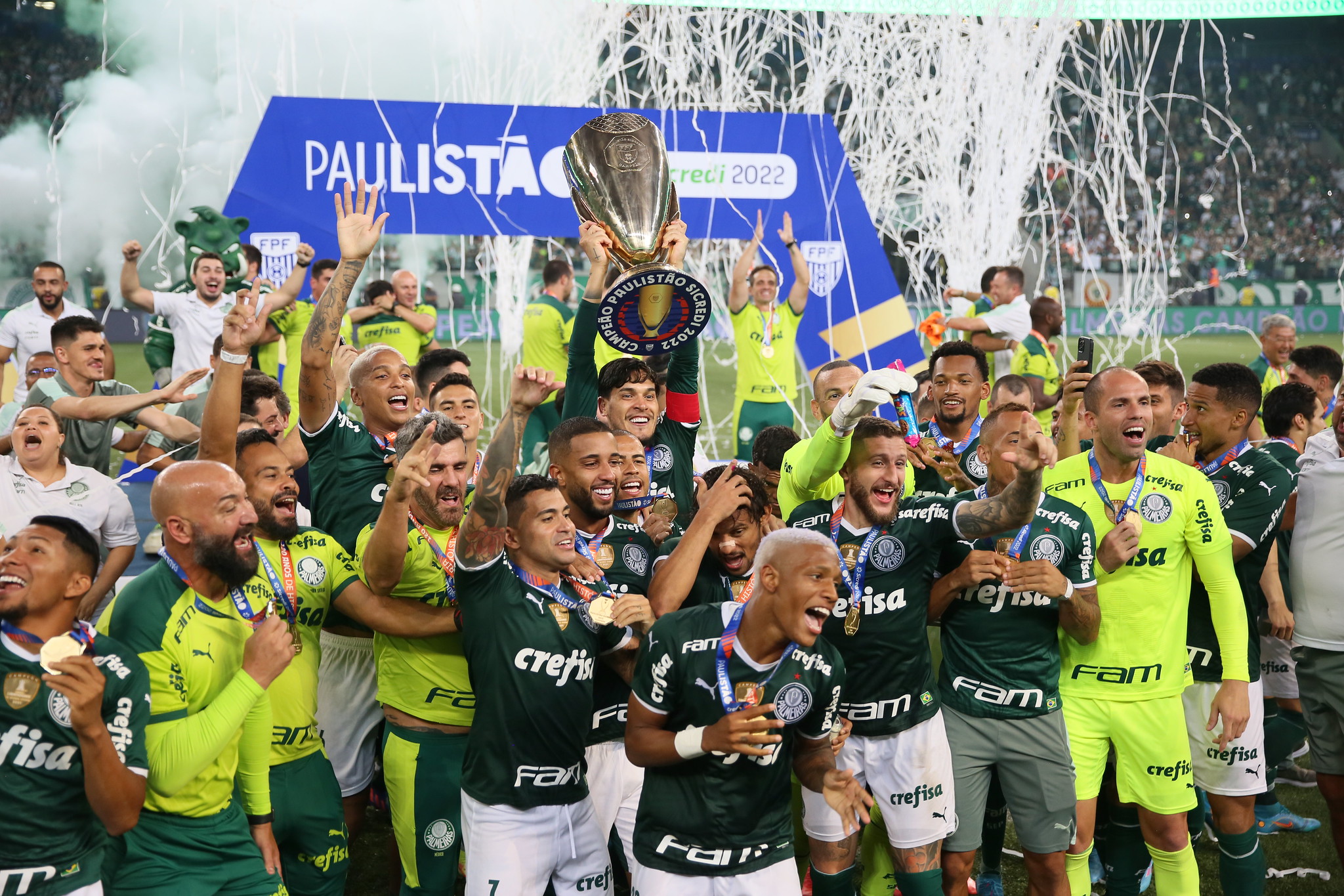 Palmeiras, campeão paulista de 2022 (Foto: Alexandre Battibugli/Agência Paulistão)