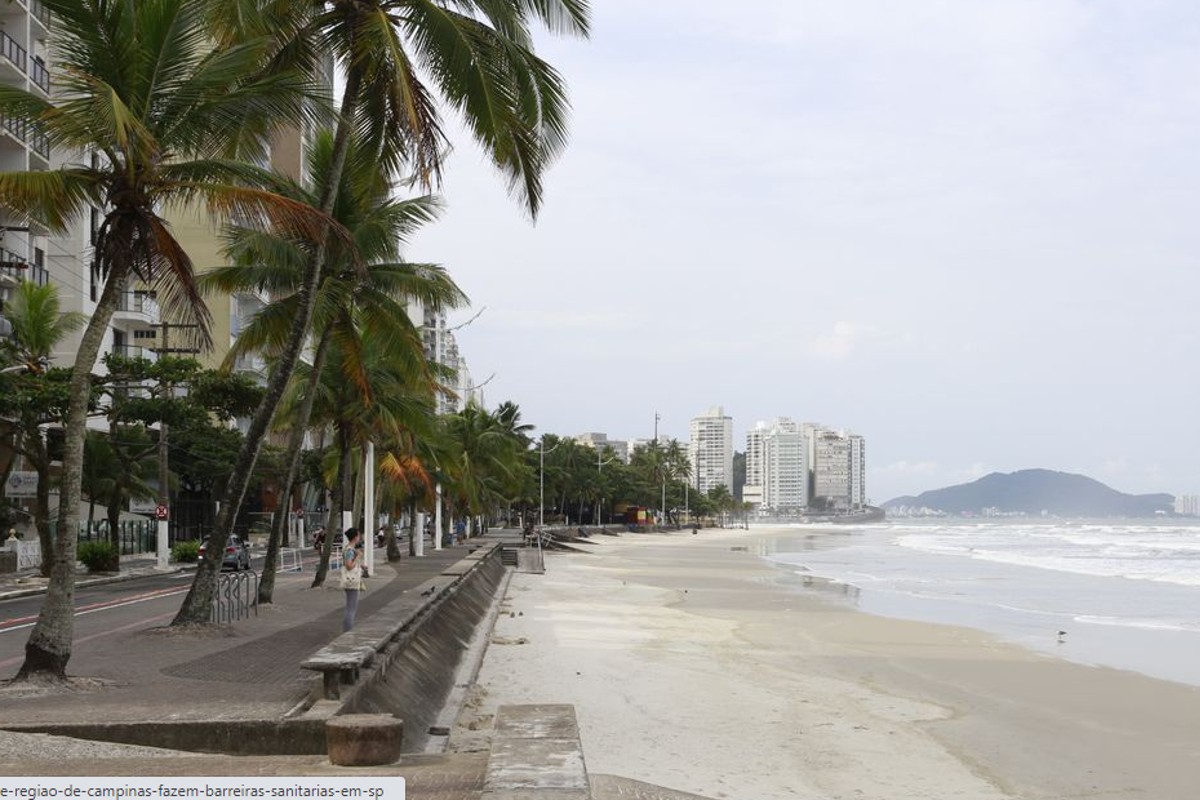 Guarujá, o uso de equipamentos de som nas praias, jardins e calçadões é proibido (Foto: Helder Lima/ Prefeitura Guarujá)