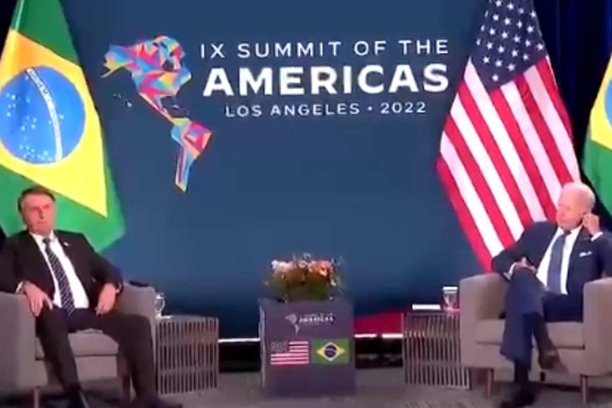 Presidente Jair Bolsonaro e o presidente dos EUA, Joe Biden, tiveram um encontro bilateral (Foto: Reprodução/ Redes sociais)