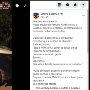 Publicação com foto de Almir Sater foi compartilhada nas redes sociais (Foto: Redes sociais/ Reprodução)