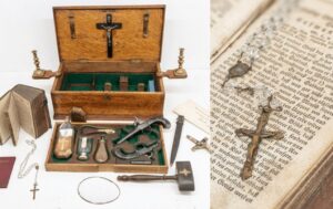 Kit "mata-vampiro" foi leiloado na Inglaterra (Foto: Hansons Auctioneers)
