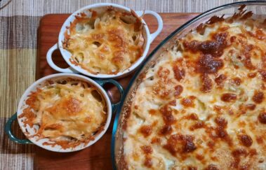 Gratinado de alho poró