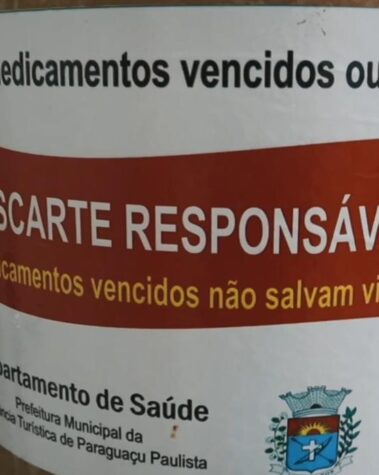 Departamento de Saúde realiza de 1º a 8 de dezembro a Campanha de Descarte Responsável de Medicamentos