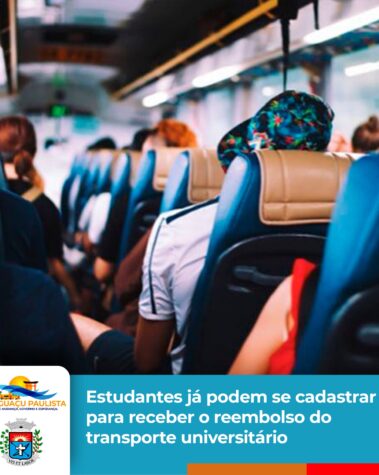Estudantes já podem se cadastrar para receber o reembolso do transporte universitário